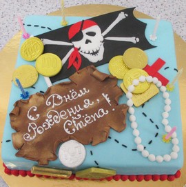 Торт Пиратский с черепом 